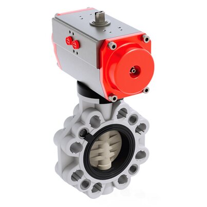 FKOM/CP NC LUG ISO-DIN DN 80-200 - pneumatically actuated butterfly valve 