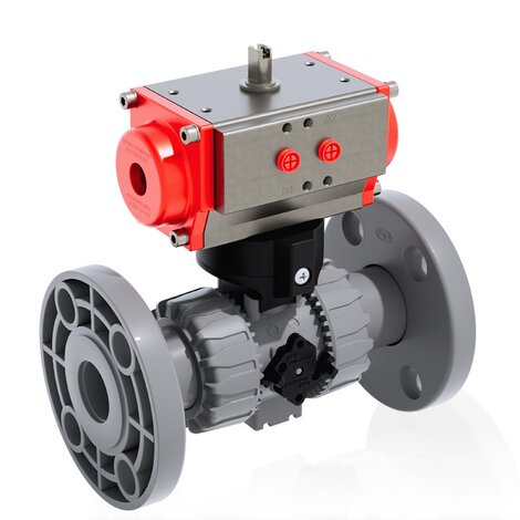 VKDOC/CP NC - pneumatically actuated DUAL BLOCK® 2-way ball valve