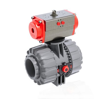 VKDNC/CP DA - Pneumatically actuated DUAL BLOCK® 2-way ball valve DN 65:100