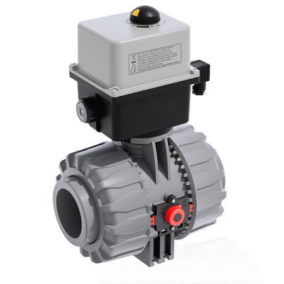 VKDAC/CE 90-240 V AC - Electrically actuated DUAL BLOCK® 2-way ball valve DN 65:100