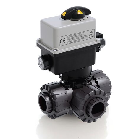 LKDIV/CE 90-240 V AC - DUAL BLOCKΒ 3-WAY Βάνα Σφαιρική με Ηλεκτρικό Ενεργοποιητή