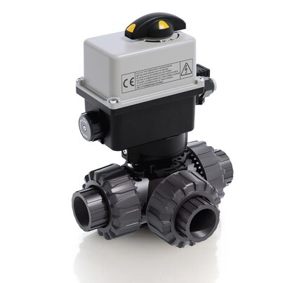 LKDNV/CE 90-240 V AC - Electrically actuated DUAL BLOCK® 3-way ball valve DN 10:50