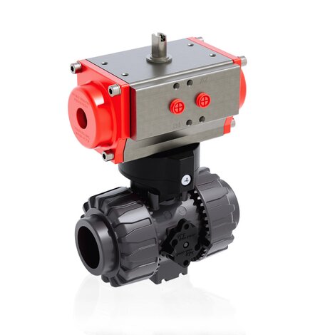 VKDAV/CP DA - pneumatically actuated DUAL BLOCK® 2-way ball valve