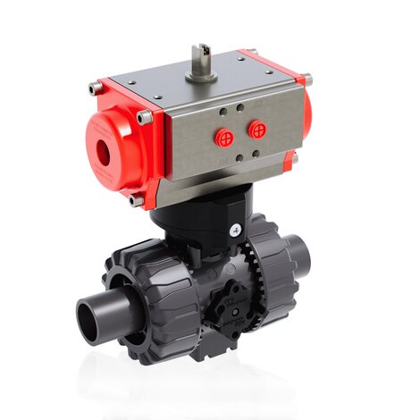 VKDDV/CP DA - pneumatically actuated DUAL BLOCK® 2-way ball valve