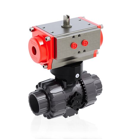 VKDFV/CP DA - pneumatically actuated DUAL BLOCK® 2-way ball valve