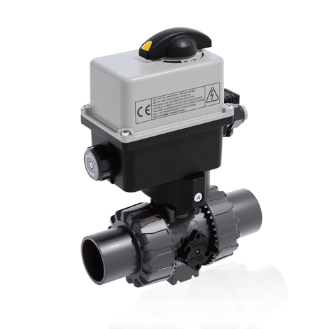VKDJV/CE 24 V AC/DC - electrically actuated DUAL BLOCK® 2-way ball valve