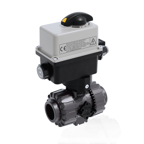 VKDAV/CE 90-240 V AC - electrically actuated DUAL BLOCK® 2-way ball valve