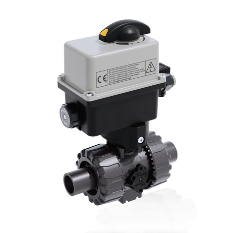 VKDDV/CE 90-240 V AC - electrically actuated DUAL BLOCK® 2-way ball valve