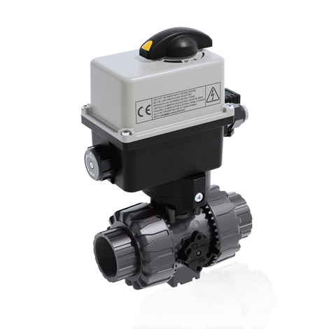 VKDFV/CE 24 V AC/DC - electrically actuated DUAL BLOCK® 2-way ball valve