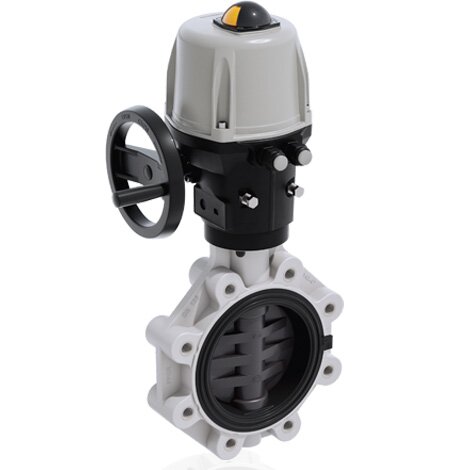 FKOV/CE 90-240V AC LUG ISO-DIN DN 125-200 - electrically actuated butterfly valve