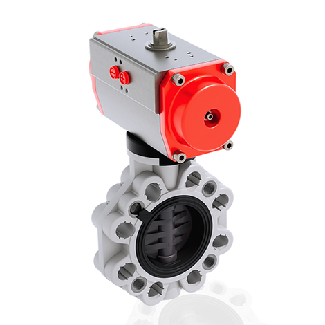 FKOV/CP DA LUG ISO-DIN - Pneumatically actuated butterfly valve DN 80:200