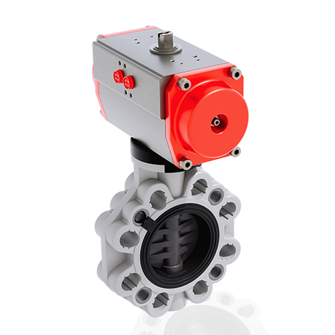 FKOV/CP NC LUG ISO-DIN - Pneumatically actuated butterfly valve DN 80:200