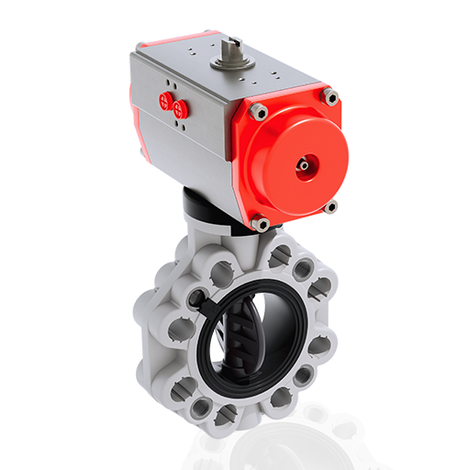 FKOV/CP NO LUG ISO-DIN - Pneumatically actuated butterfly valve DN 80:200