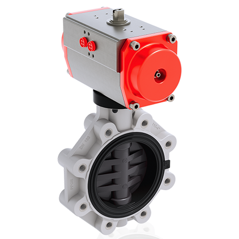 FKOV/CP NC LUG ISO-DIN - Pneumatically actuated butterfly valve DN 80:200