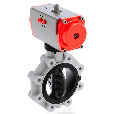 FKOV/CP NO LUG ANSI - Pneumatically actuated butterfly valve DN 80:200