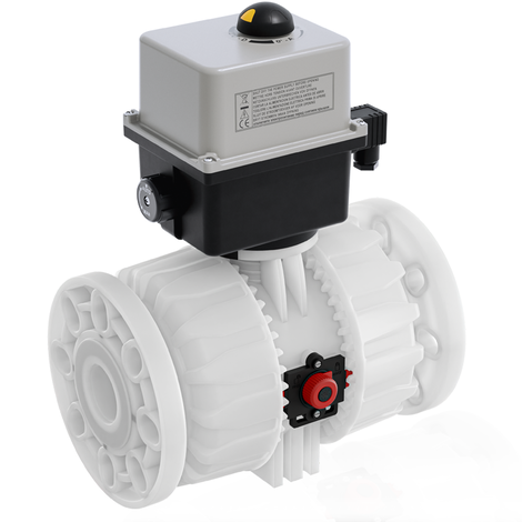 VKDOF/CE 90-240 V AC - electrically actuated DUAL BLOCK® 2-way ball valve