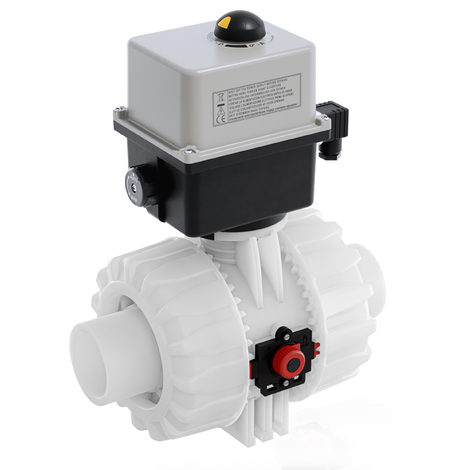 VKDDF/CE 24 V AC/DC - electrically actuated DUAL BLOCK® 2-way ball valve
