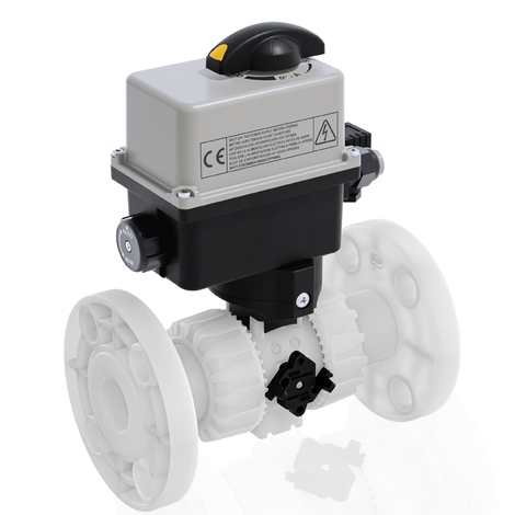 VKDOAF/CE 24 V AC/DC - electrically actuated DUAL BLOCK® 2-way ball valve
