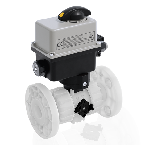 VKDOF/CE 24 V AC/DC - electrically actuated DUAL BLOCK® 2-way ball valve