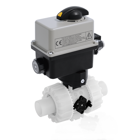 VKRDF/CE 24 V AC/DC 4-20 mA - electrically actuated DUAL BLOCK® regulating ball valve