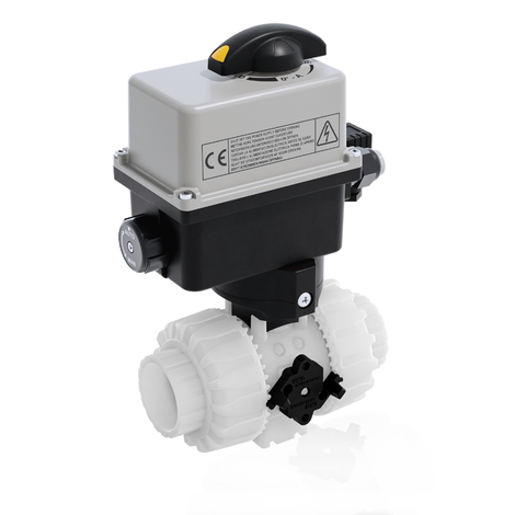 VKRIF/CE 90-240 V AC 4-20 mA - electrically actuated DUAL BLOCK® regulating ball valve