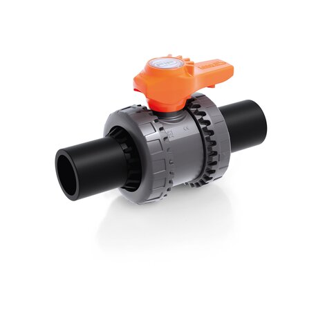 Render della valvola a sfera a 2 vie Easyfit VXEBEV - DN 10:50 in PVC-U
