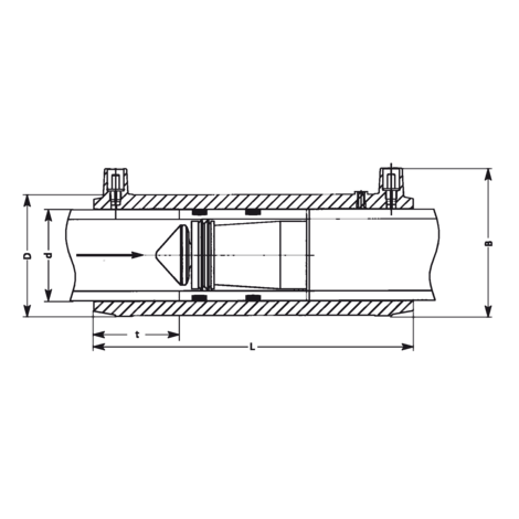 Long Couplers with integrated Pipelife Gas-StopTM system