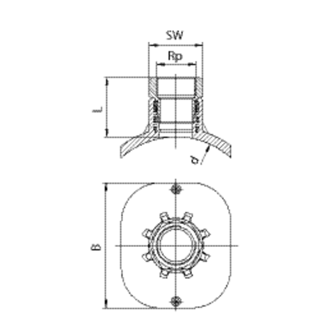 Valve Tapping Saddles with HD-PE/Gunmetal adapter, female thread