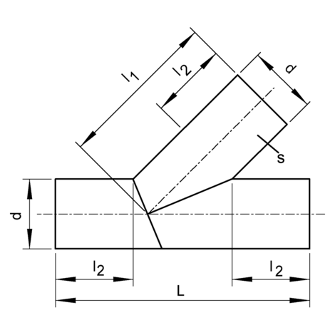 Ημι-ταφ 45° (spigot εξαρτήματα)