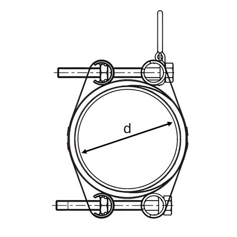 FRIACLAMP stainless steel repair clamp, two-pieced
