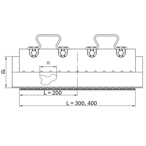 FRIACLAMP stainless steel repair clamp, one-pieced