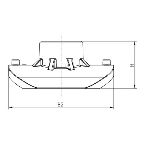 Saddle with female thread top-loading for transition HD-PE/metal