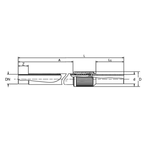 Μεταβατικά κομμάτια HD-PE/Steel (Spigot fittings)