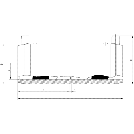 Long coupler with easily removable inner stop, SDR 11