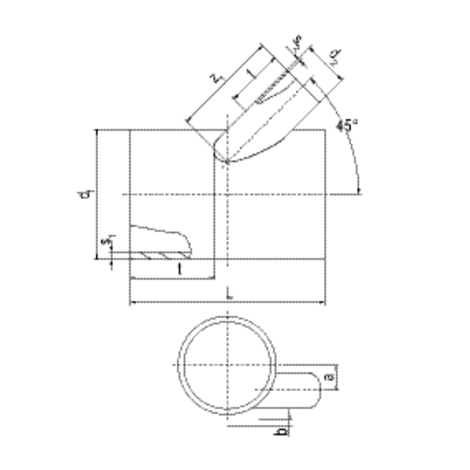 PE 100Maximum permissible test pressure 0.5 bar according to DIN EN 1610  in flow direction right