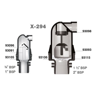 Polystyrene floater for double effect air valve.