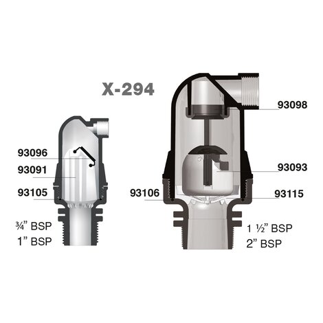 Polystyrene floater for double effect air valve. Polystyrene floater for double effect air valve.
