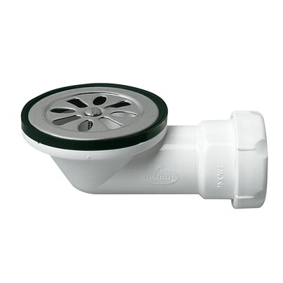 Shower tray, horizontal outlet