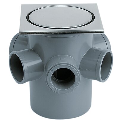 Complete PVC floor trap with drain