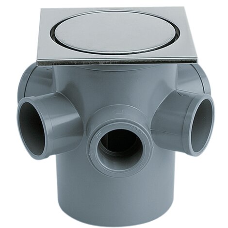 Complete PVC floor trap with drain