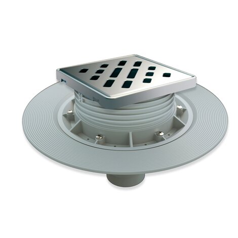 Floor gully for shower tray works - vertical outlet Floor gully for shower tray works - vertical outlet