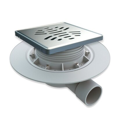 Floor gully for shower tray works - horizontal outlet
