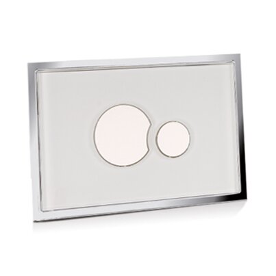 Operating glass plate for cisterns with 170/100 mm register