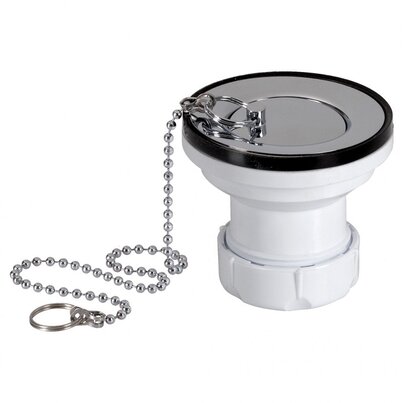 Waste outlet with ABS chromed plug Waste outlet with ABS chromed plug