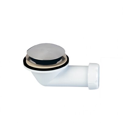 Waste outlet horizontal outlet with click-clack plug