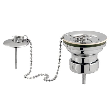 Waste outlet with pin Waste outlet with pin