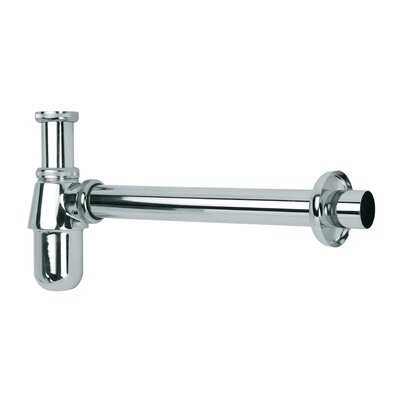 Brass chromed washbasin bottle trap