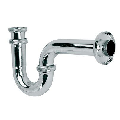 Brass chromed washbasin trap