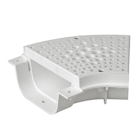 Right angle channel with grid Right angle channel with grid