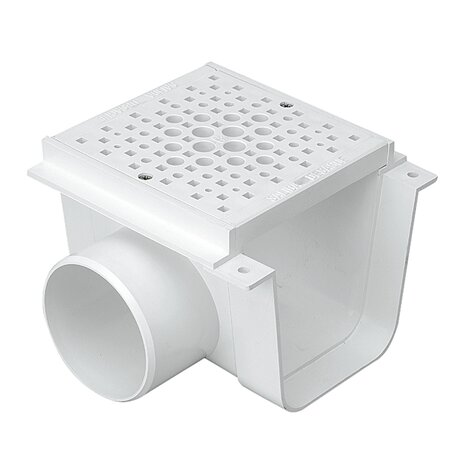 Channel with grid and outlet